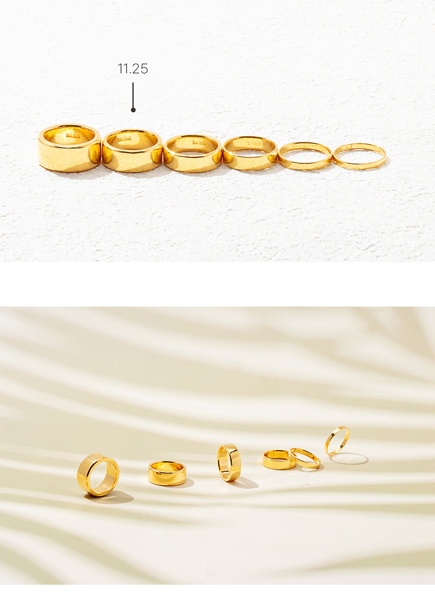 순금반지 11.25g(3돈 세돈) 24k 남자 여자 링 디자인 평 유광 비벨