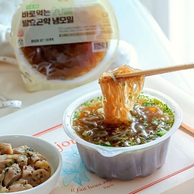 [빼빼곤약] 바로먹는 발효곤약 냉모밀 4개입