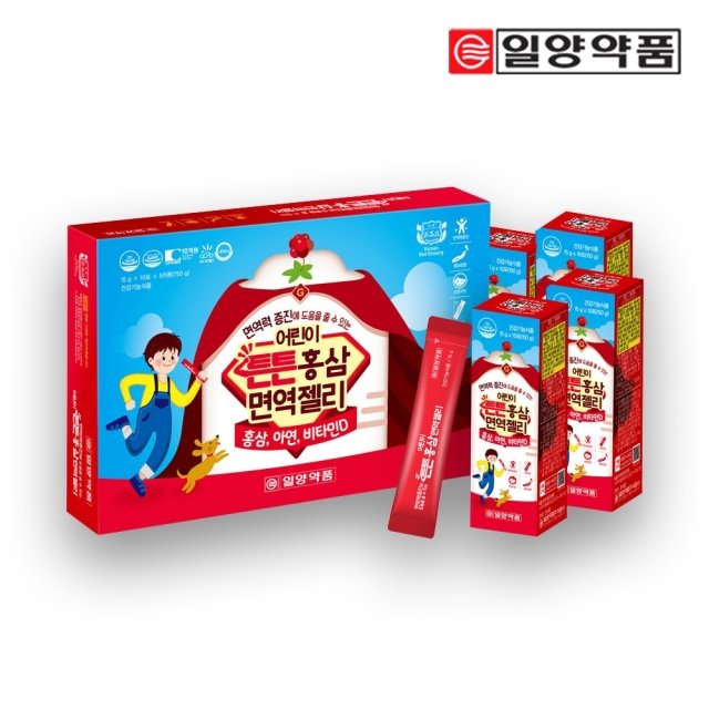 일양약품 어린이 튼튼 홍삼 면역젤리 30포X2개-어린이홍삼