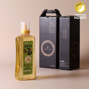 [함평나비꿀] 순수 천연꿀 아카시아꿀 1kg 선물세트 / 천연벌꿀 성적서 동봉