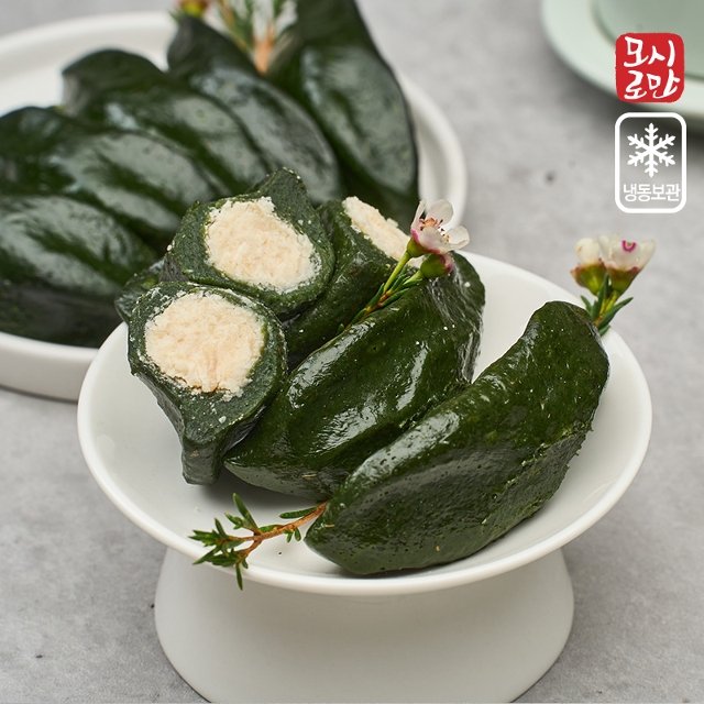 모시로만 모싯잎 동부생떡8봉 + 참깨생떡2봉 + 흑임자생떡2봉 (총 120개입)