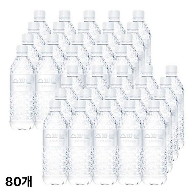 무라벨 스파클 생수 500mL x 80병 빈병회수