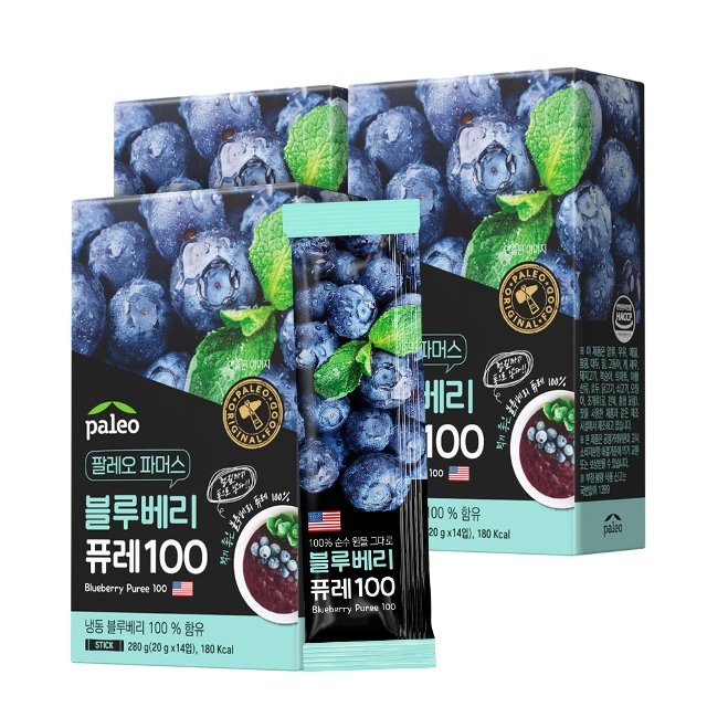 팔레오 블루베리 퓨레 100 20g x 14포 3박스