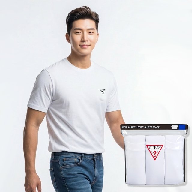 [코스트코] 게스 남성 크루 티셔츠 3매