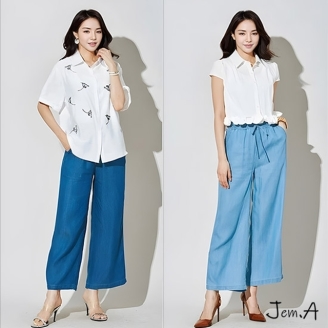 [젬마/Jem.A] 여성 심플 텐셀 팬츠 24m