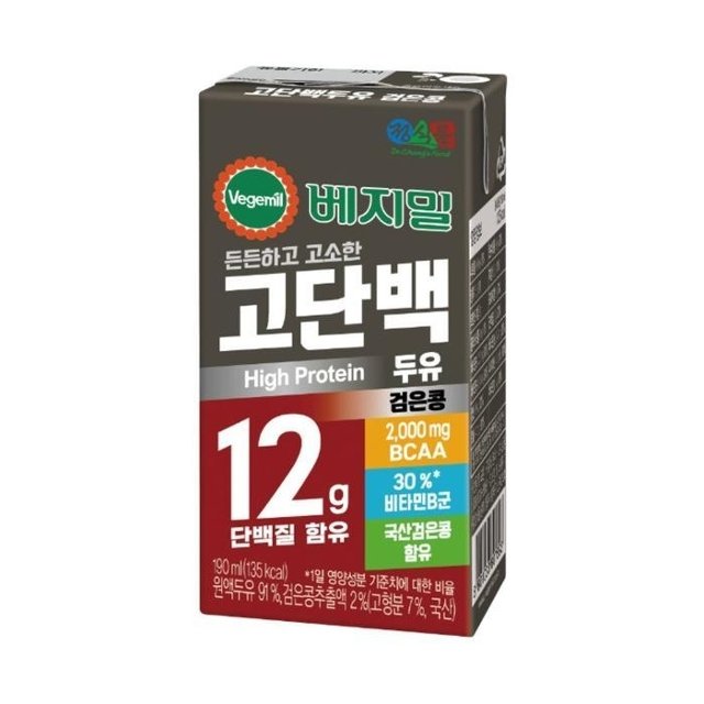 [정식품] 정식품 베지밀 든든하고 고소한 고단백두유 검은콩 190ml 32개