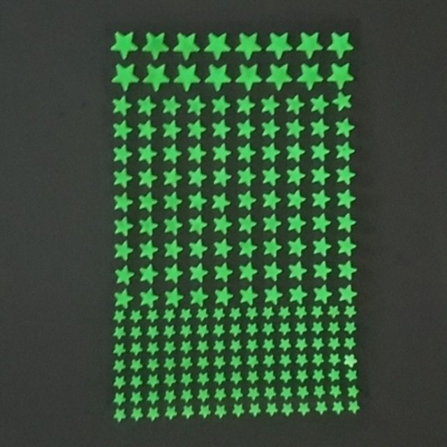 3D 별스티커 야광스타스티커 야광 입체 진그린 (WFI8RW9)