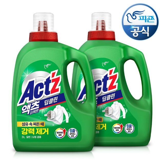 액츠 퍼펙트 세탁세제 3L x2개(딥클린/베이킹)