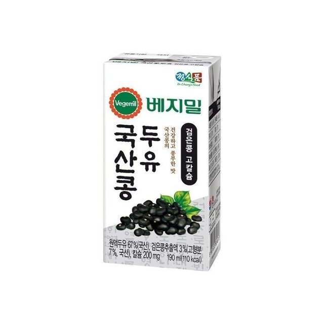 [정식품] 정식품 베지밀 국산콩 두유 검은콩 고칼슘 190ml 32개