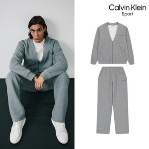 [Calvin Klein] 캘빈클라인 25FW 최신상! 에센셜 기모 셋업 2종, 남성(집업+팬츠)