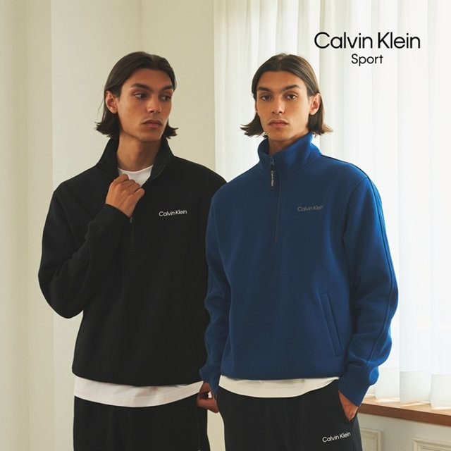 [Calvin Klein] 캘빈클라인 25FW 최신상! 에센셜 기모 셋업 패키지 3종, 남성(하프집업+맨투맨+팬츠)