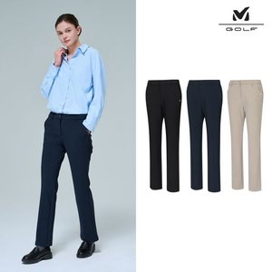 [프리미엄] 밀레골프 25FW 트리코트 하이스트레치 기모본딩 팬츠 3종, 여성