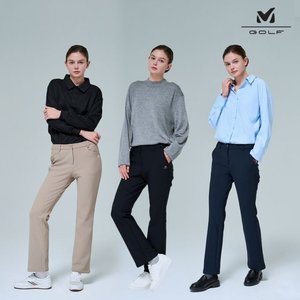 [프리미엄] 밀레골프 25FW 트리코트 하이스트레치 기모본딩 팬츠 3종, 여성