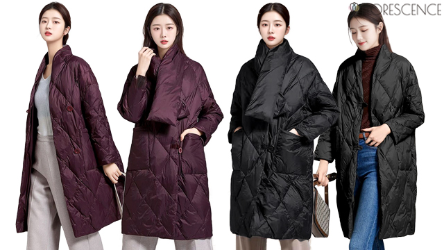 [플로레센스] 퀼팅 터틀 롱패딩+목도리 (2종)