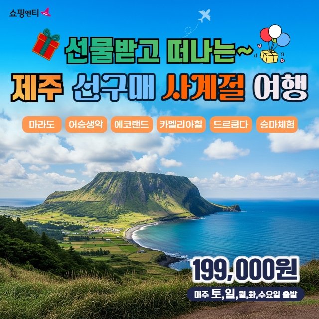 [JS투어] 제주도 4일 (선구매로 떠나는 제주, 사계절 여행)