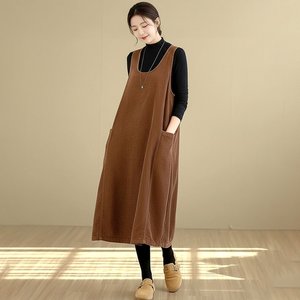 [헬리꽁땡]코듀로이루즈핏포켓원피스2종 