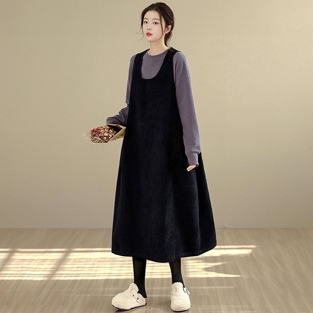 [헬리꽁땡]코듀로이루즈핏포켓원피스2종 