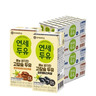 연세 뼈를 생각한 고칼슘 두유 진득찰 검은콩+호두아몬드180ml X 96팩