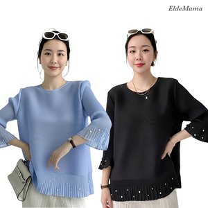 [엘드마마] 나팔소매 주름 블라우스