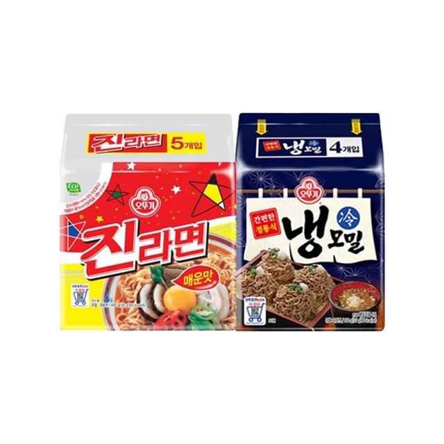 오뚜기 진라면 5입 x 2개 + 냉모밀 4입
