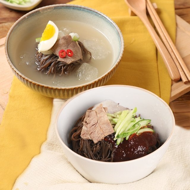 [냉면가] 칡 물냉면 5인분+비빔냉면 5인분 (사리+동치미육수+비빔장) /총 10인분