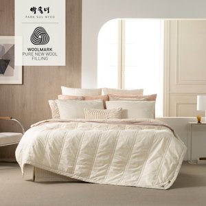 박술녀 양모 순면 피그먼트 차렵 퀸 세트