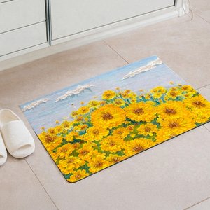 [1+1] 복을 부르는 행운가득 발매트 논슬립 플라워매트 (총 2P)