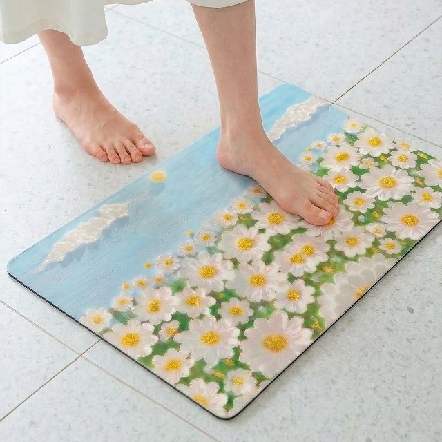 [1+1] 복을 부르는 행운가득 발매트 논슬립 플라워매트 (총 2P)