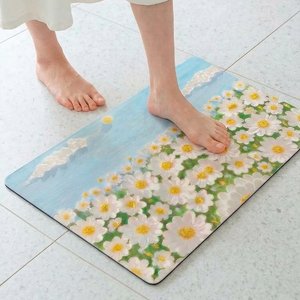 [1+1] 복을 부르는 행운가득 발매트 논슬립 플라워매트 (총 2P)