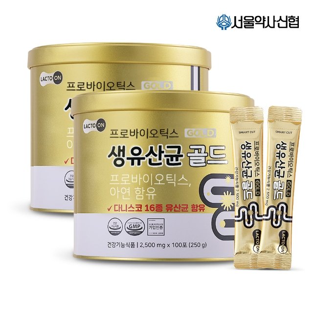 [락토온]서울약사신협 프로바이오틱스 생유산균 골드 2.5g 100포, 2개