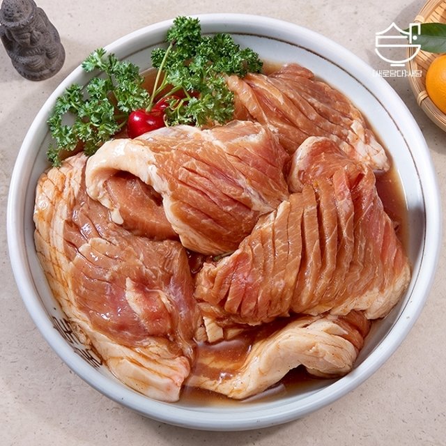 [새담] 제주산 양념 돼지왕구이 600g x 4팩