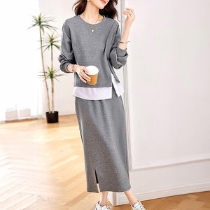[헬리꽁땡] 이지 면 스커트 상하세트