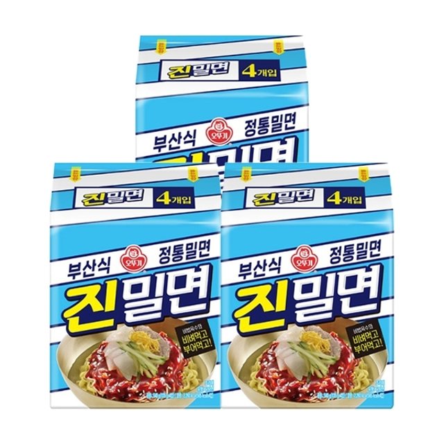 오뚜기 진밀면 4입 x 3개/총12입
