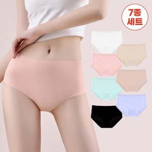이브데이 심리스 노라인 에어쿨링 팬티 혼합 7종세트