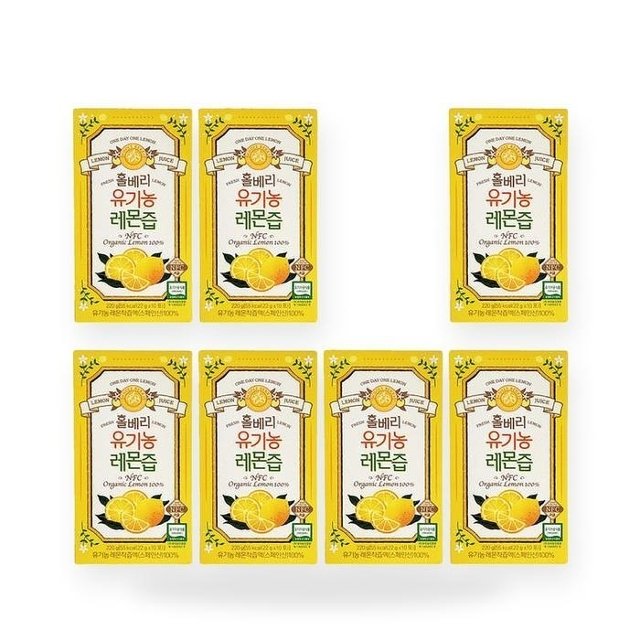 홀베리 유 기농 레몬즙 1일1레몬 홈쇼핑 레몬수 알칼리성 22gx10포 8개(SH)
