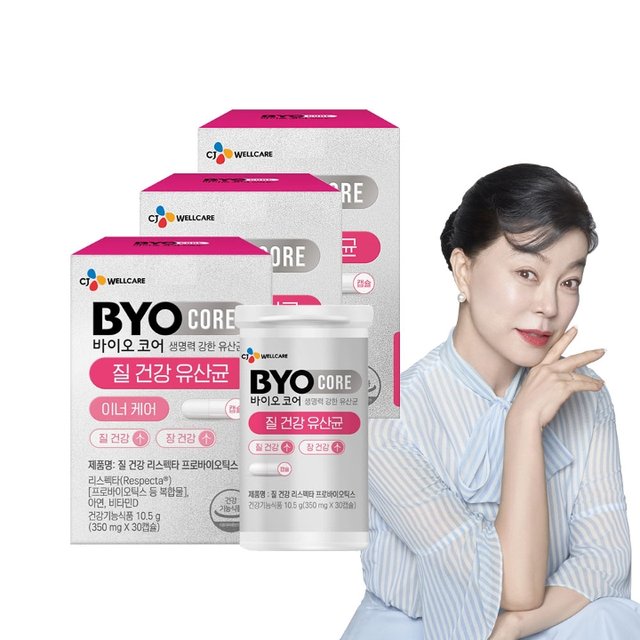 바이오코어 질 건강 유산균 3박스(350mg x90캡슐) 3개월분