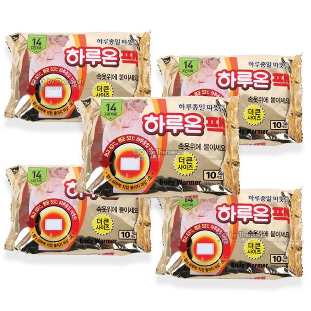 하루온 핫팩 50매 붙이는핫팩/손난로 찜질팩 하루온팩 