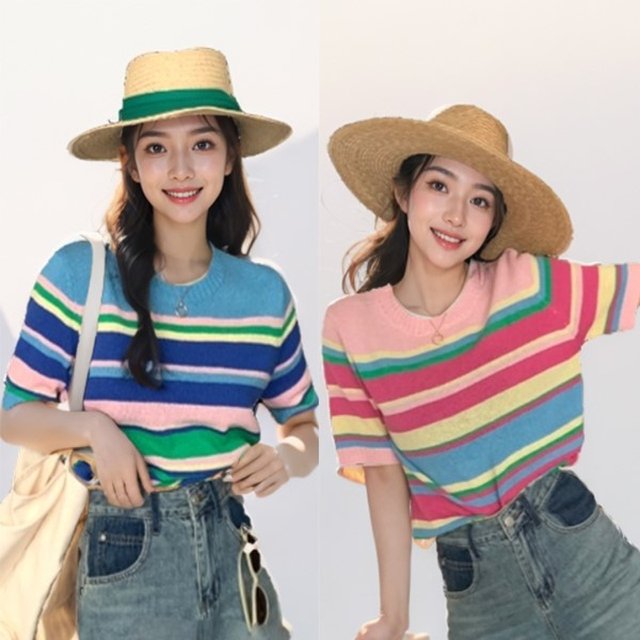 [비니브] 아리스타 트림 티셔츠 2종