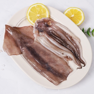 [강영수산]자연산 손질오징어 통오징어 2미(400g) x 5팩 (10마리)