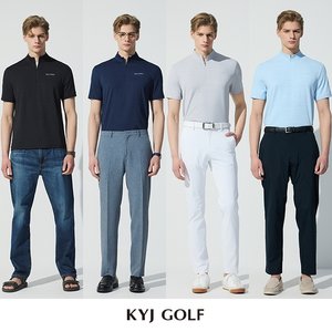 [KYJ GOLF] 김영주골프 최종가! 기능성 에어쿨링 반팔 집업 티셔츠 4종, 남성