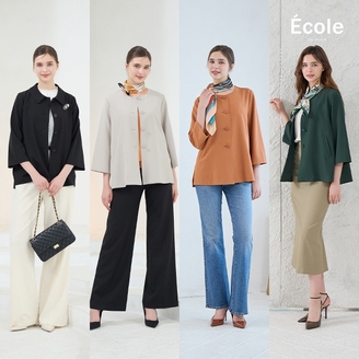 (매장판매동일) 26FW 에꼴드파리 자켓 2종+브로치+스카프 