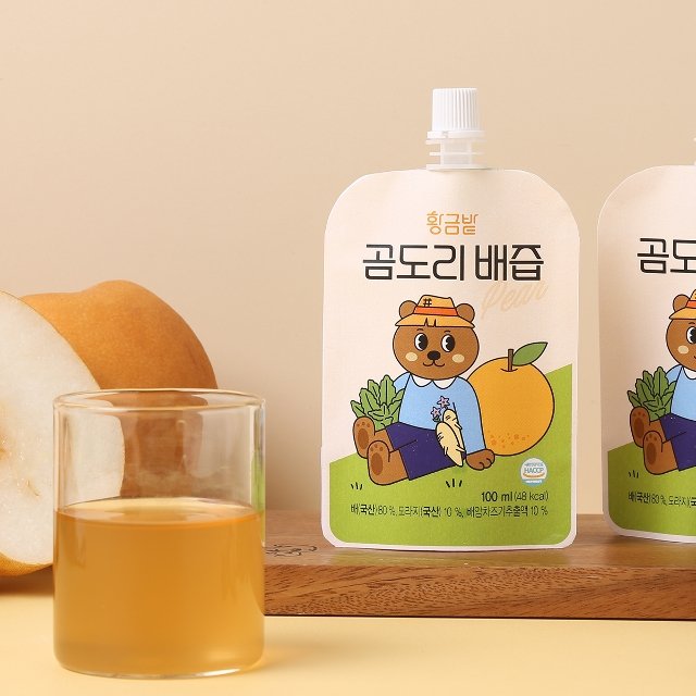 [황금밭] 곰도리 곰보배추 배도라지즙 배즙 선물박스 100mlx30포