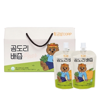 [황금밭] 곰도리 곰보배추 배도라지즙 배즙 선물박스 100mlx30포