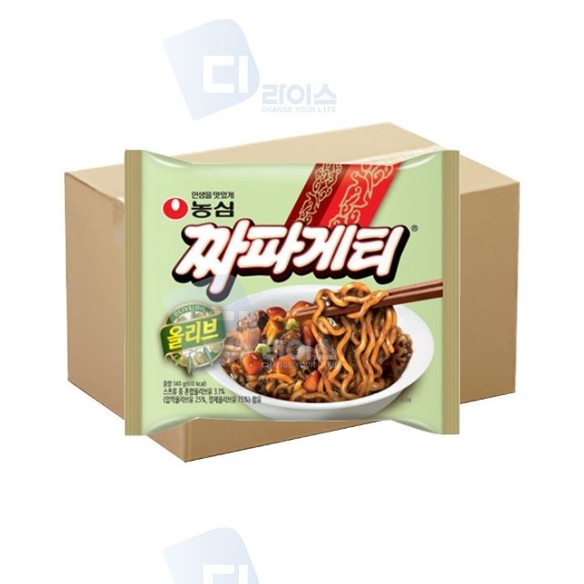농심 올리브 짜파게티 140g 40봉 짜장라면 봉지면 (WA196BF)