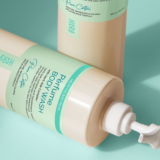 하라즈 퍼퓸 바디워시 퓨어코튼향 1000ml