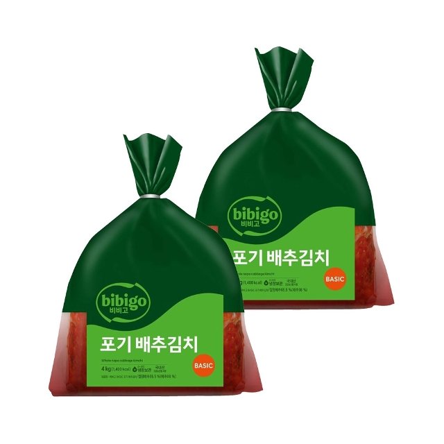 비비고 베이직 포기배추김치 4kg x2개
