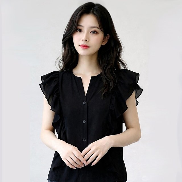 [비니브] 브리아 민소매 블라우스2종