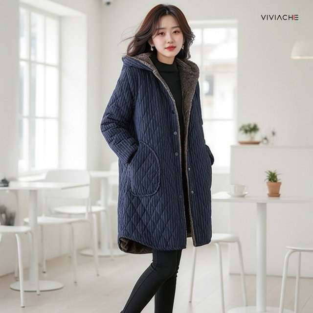 비비아체 퍼내피 퀼트 롱 패딩