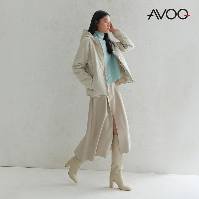 아보크 26FW 퍼트리밍 패딩 자켓 3종, 여성