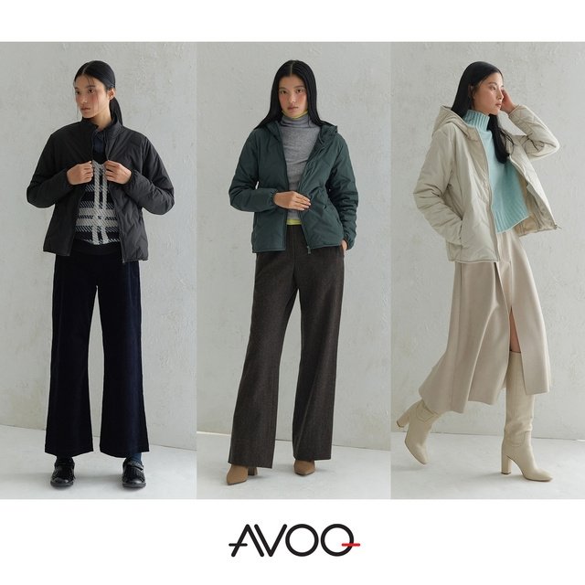 아보크 26FW 퍼트리밍 패딩 자켓 3종, 여성